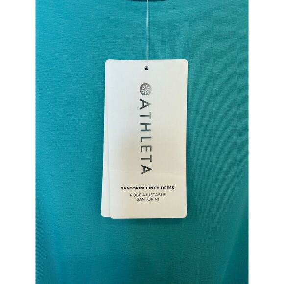 NWT Athleta Santorini Cinch Dress Turquoise Blue 3XL (XXXL) - Picture 6 of 9